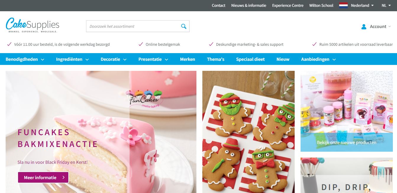 B2b webshops cakesupplies